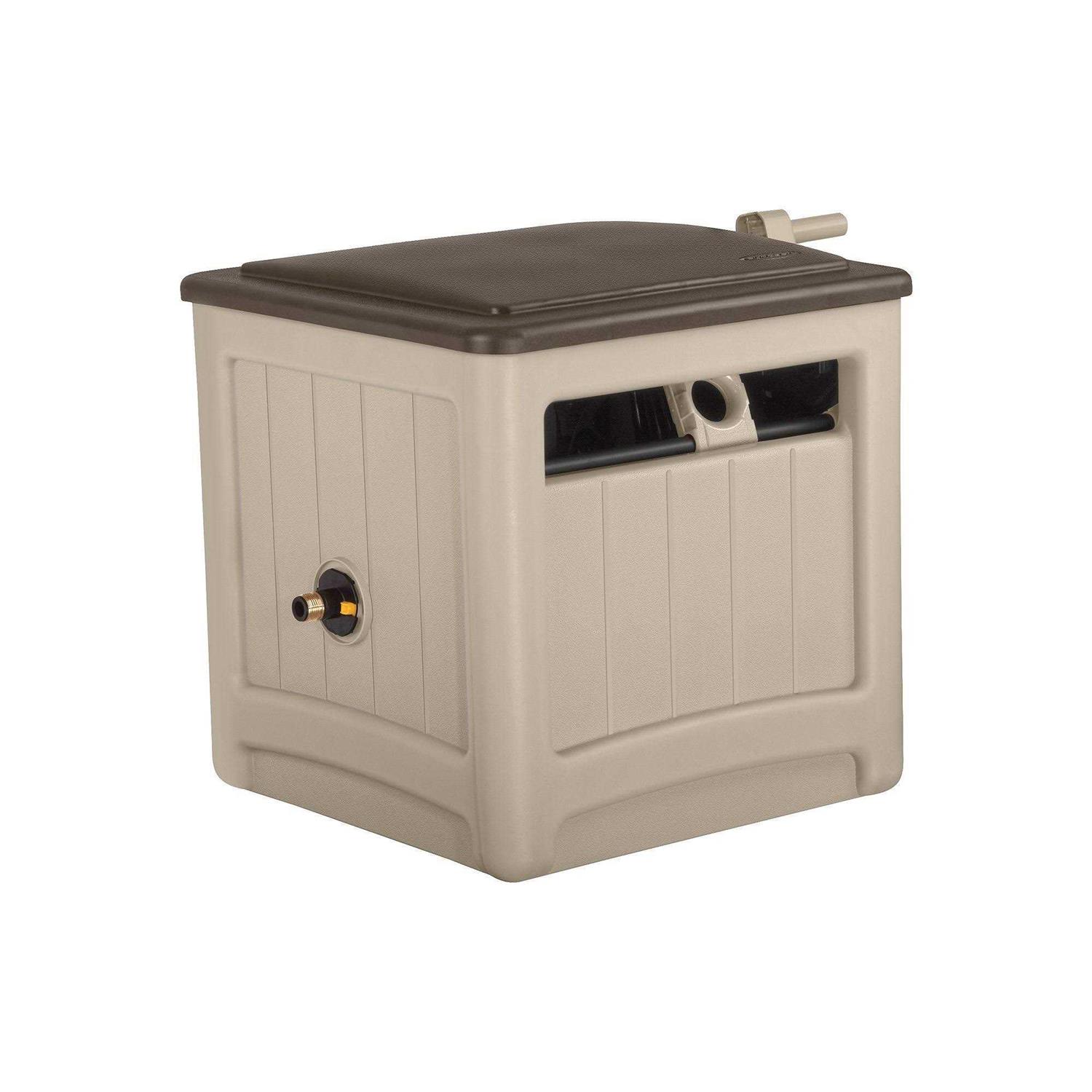 Suncast Smart Tube 225 ft. Hideaway Beige Hose Cabinet - Cheap Fitting