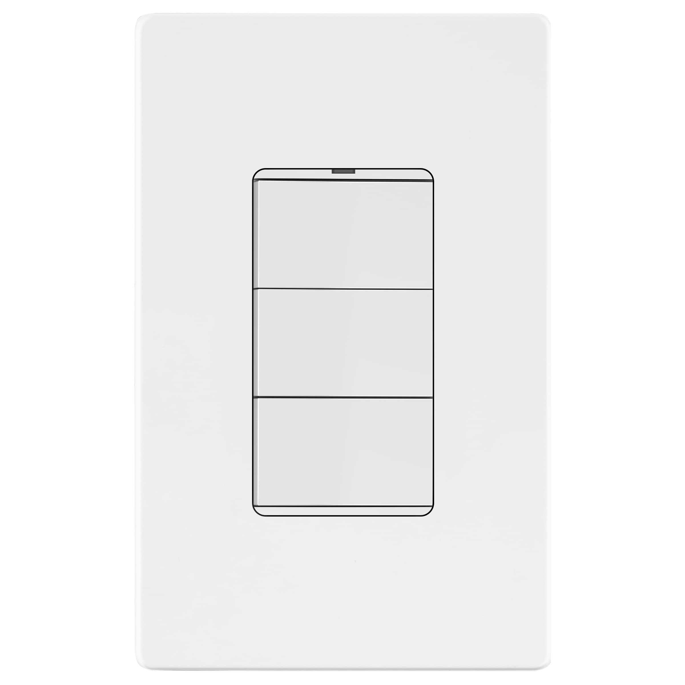 Lider Minimalist Design Matte Finish Lighted Triple Switch With Screwless Wall Plate - Cheap Fitting