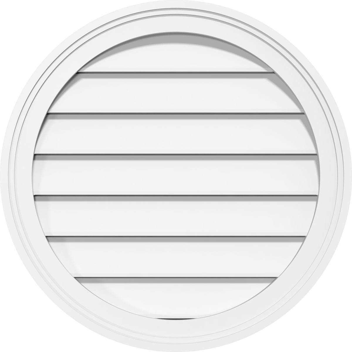 Ekena Millwork Round Surface Mount PVC Gable Vent GVPR - Cheap Fitting