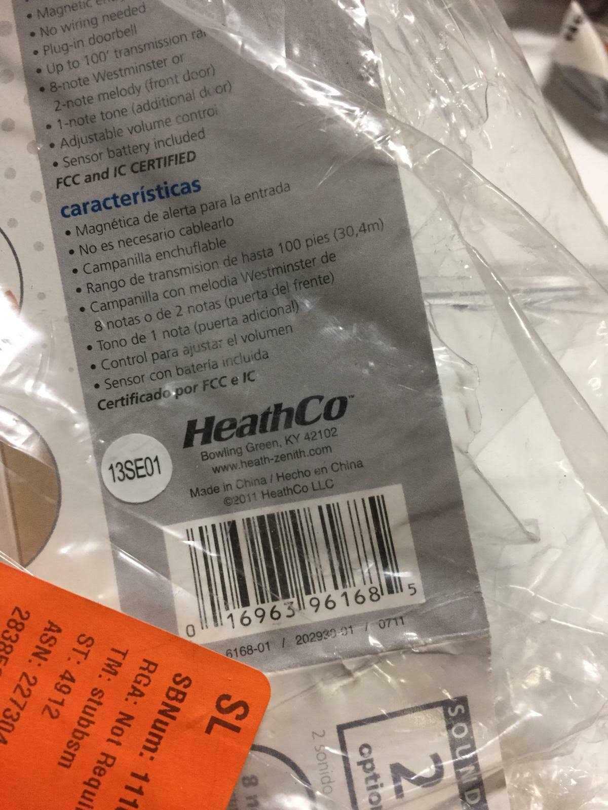 Heath Zenith Wireless Entry Alert Chime - Cheap Fitting