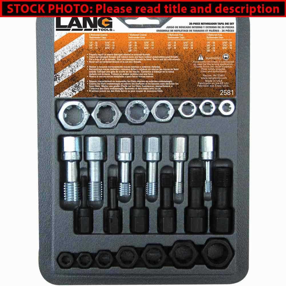 Lang Tools 2581 26-Piece Thread Restorer Tap/Die Set - Cheap Fitting