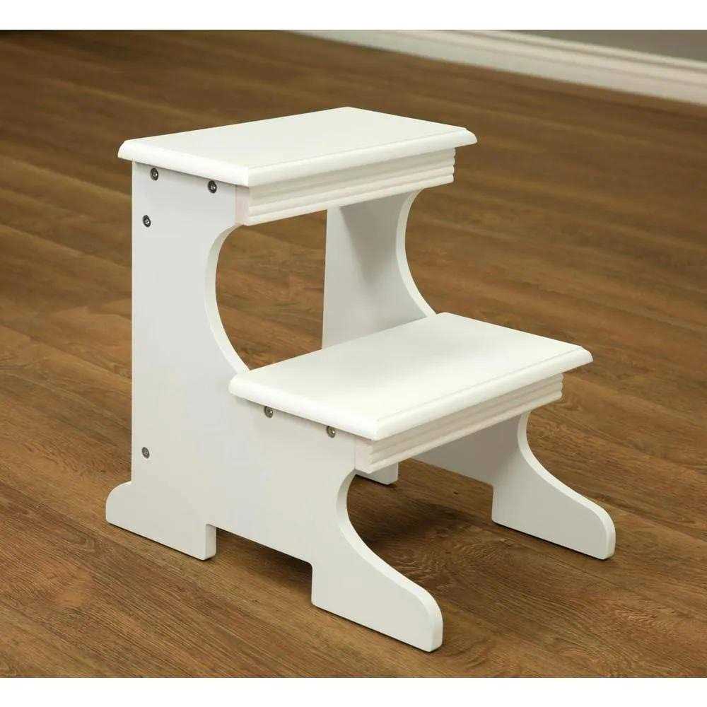 White 2-Step Stool - Cheap Fitting