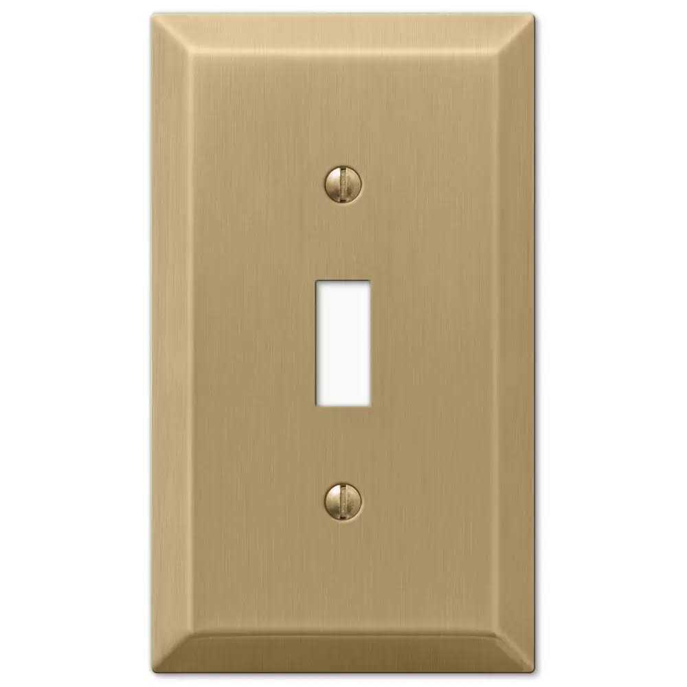 Amerelle 163TBZ Century Brushed Bronze Steel – 1 Toggle Wallplate - Cheap Fitting