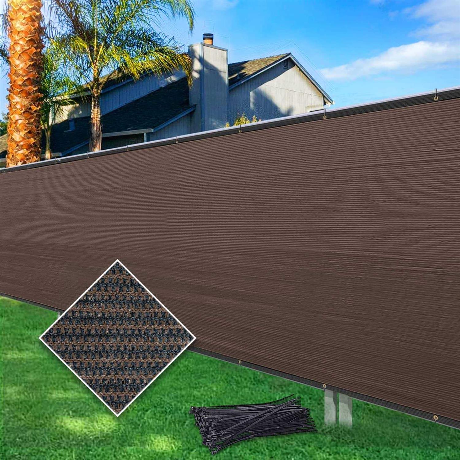 Cisvio x50ft Privacy Screen Fence 90% Blockage Heavy Duty Protective Covering Mesh Fencing for Outdoor Patio Lawn Garden Balcony - Cheap Fitting