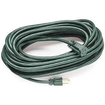 Hyper Tough 25ft 16AWG 3 Prong Green Single Outlet Outdoor Extension Cord - Cheap Fitting