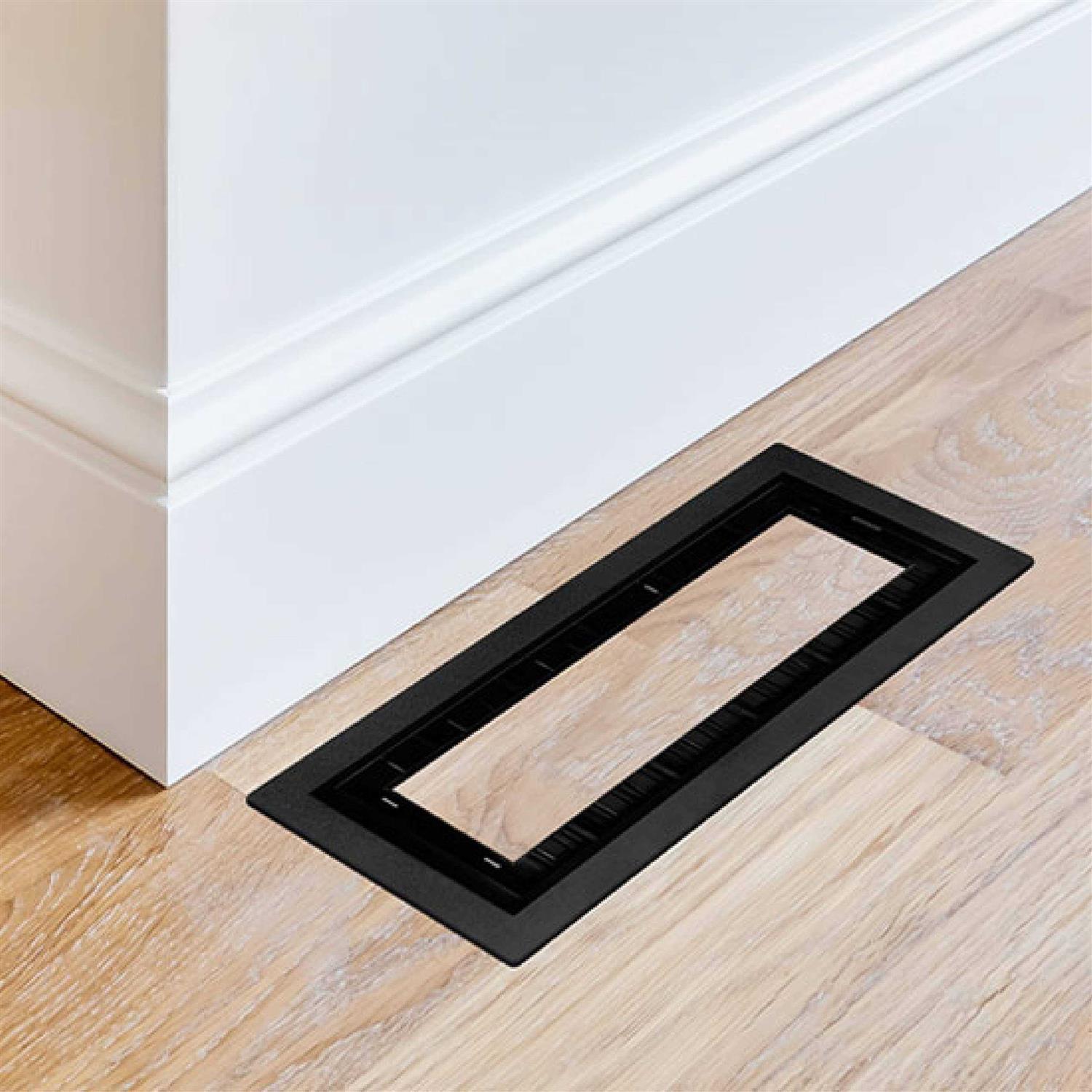 Inte-Grates IGFPD410-BLK 4 10-Inch Integrated Flush Floor-Matching Plastic Vent Register - Cheap Fitting