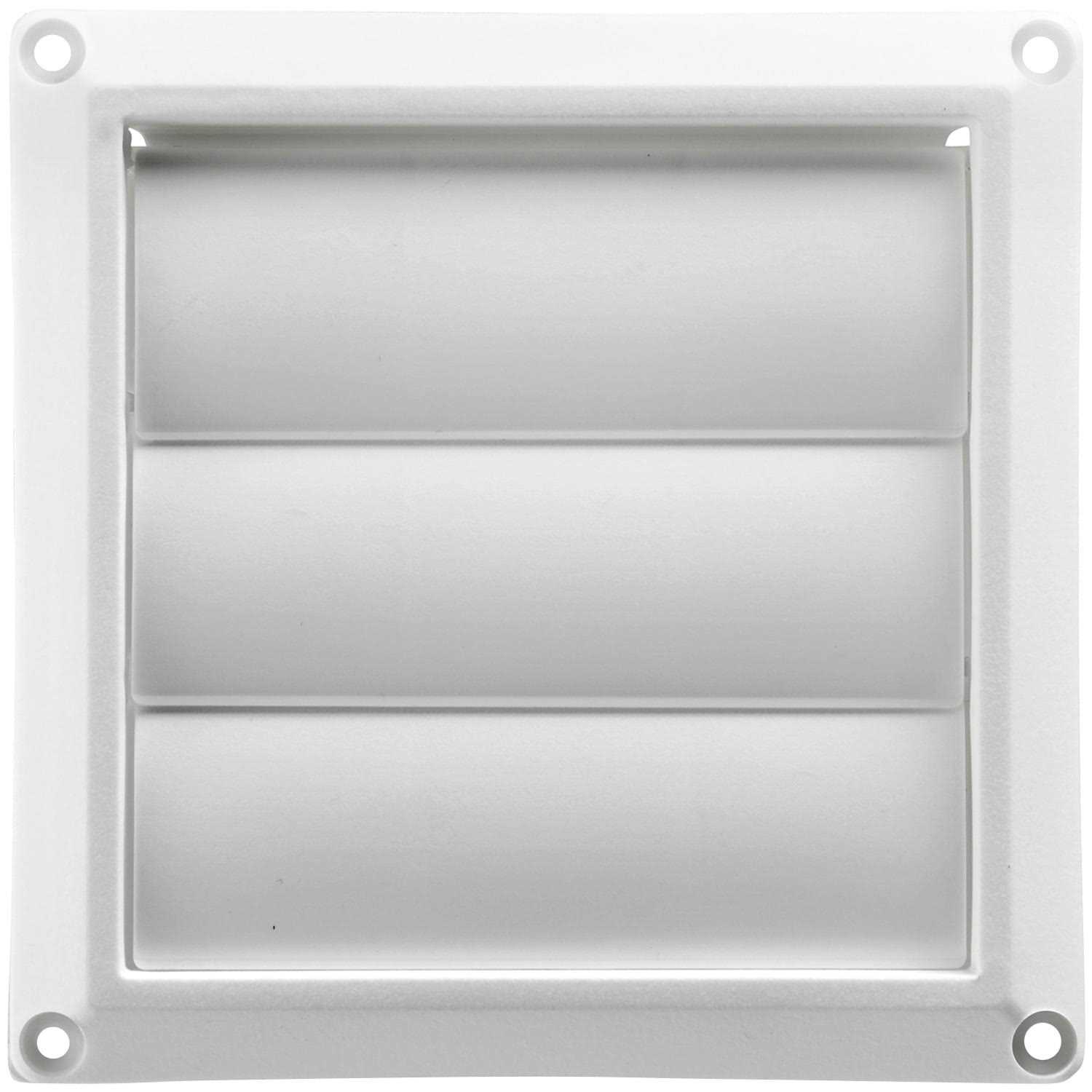 Lambro 1475W White Plastic Louvered Vent - Cheap Fitting