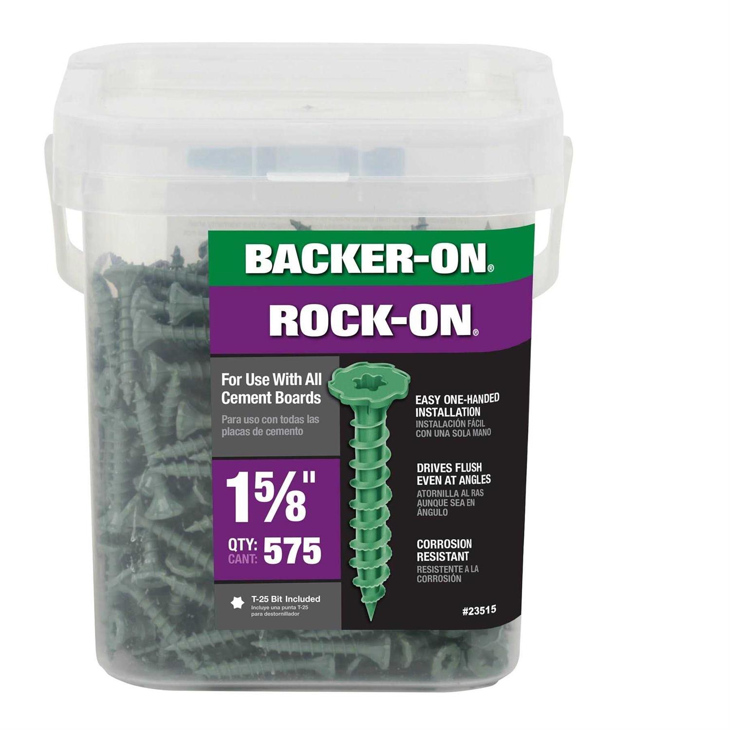 Backer-On Cement Board Screws Rock-On No. 9 x Star Flat Head - Cheap Fitting