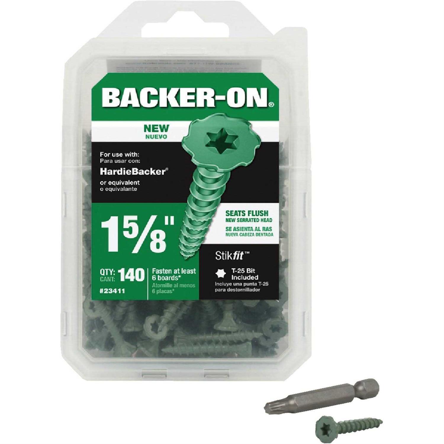 Backer-On Cement Board Screw #9 x 1-5/8 - Cheap Fitting