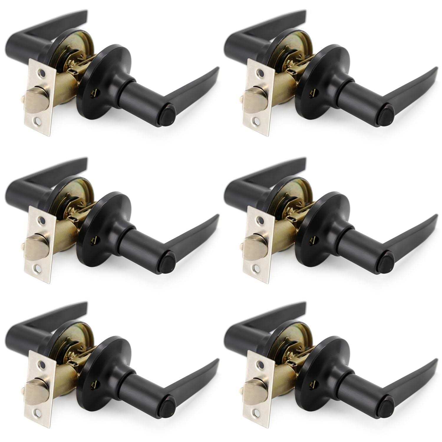 Villar Home Designs Door Lever Lara Black Privacy 00840340606537 - Cheap Fitting