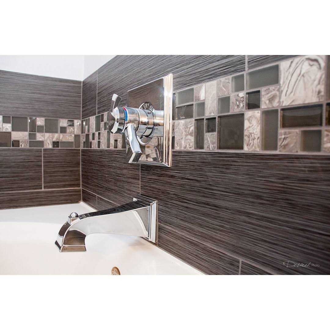 Strands 6 x 1 Porcelain Bullnose Tile Trim in Twilight Emser Tile F72STRATW0106CO - Cheap Fitting