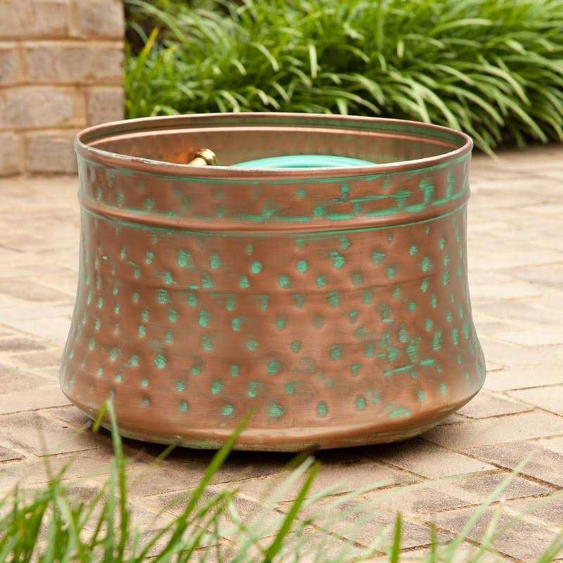 Liberty Garden 1917 Decorative Rustic Garden Hose Storage Pot - Cheap Fitting