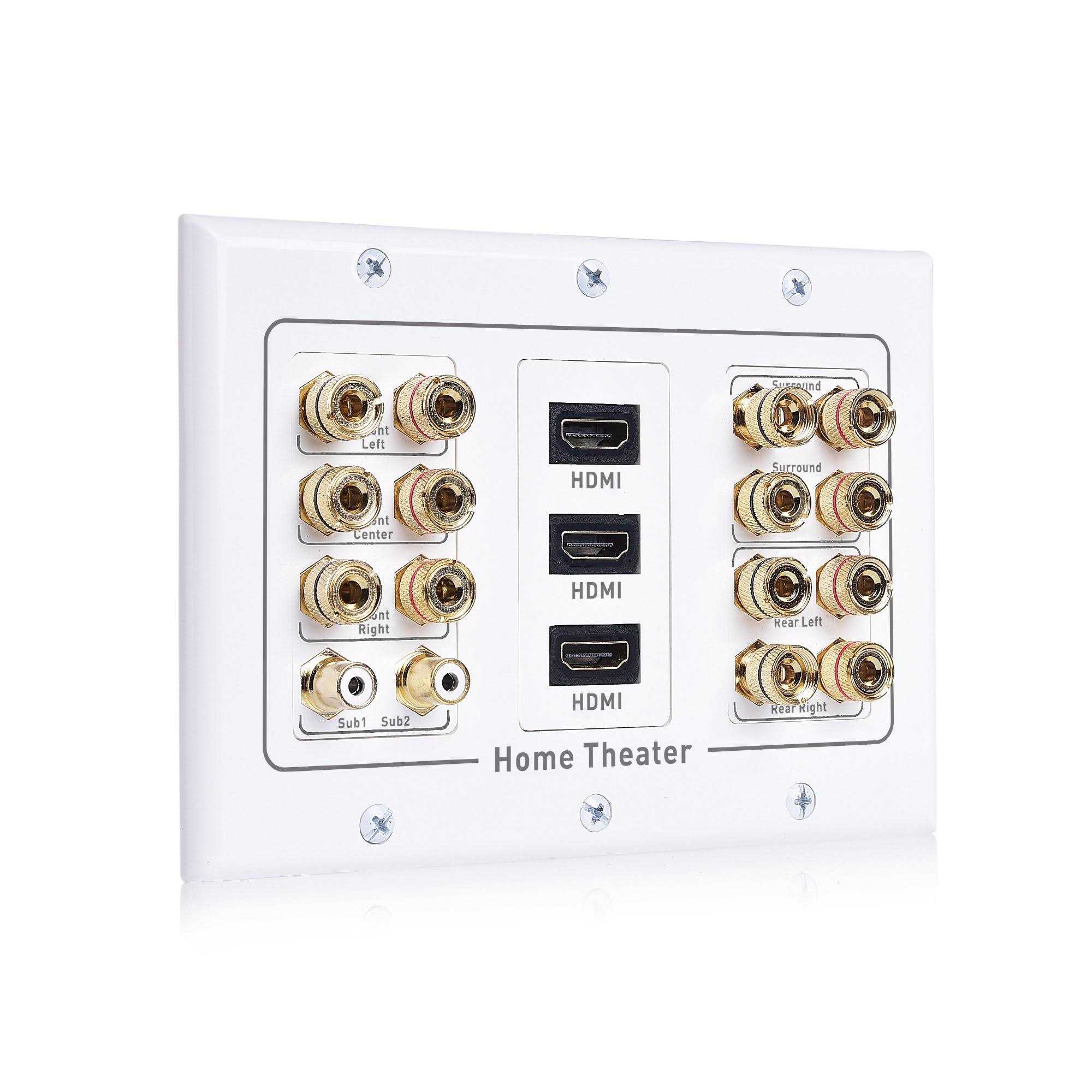 Cable Matters Triple Gang 7.2 Speaker Wall Plate with HDMI - Cheap Fitting