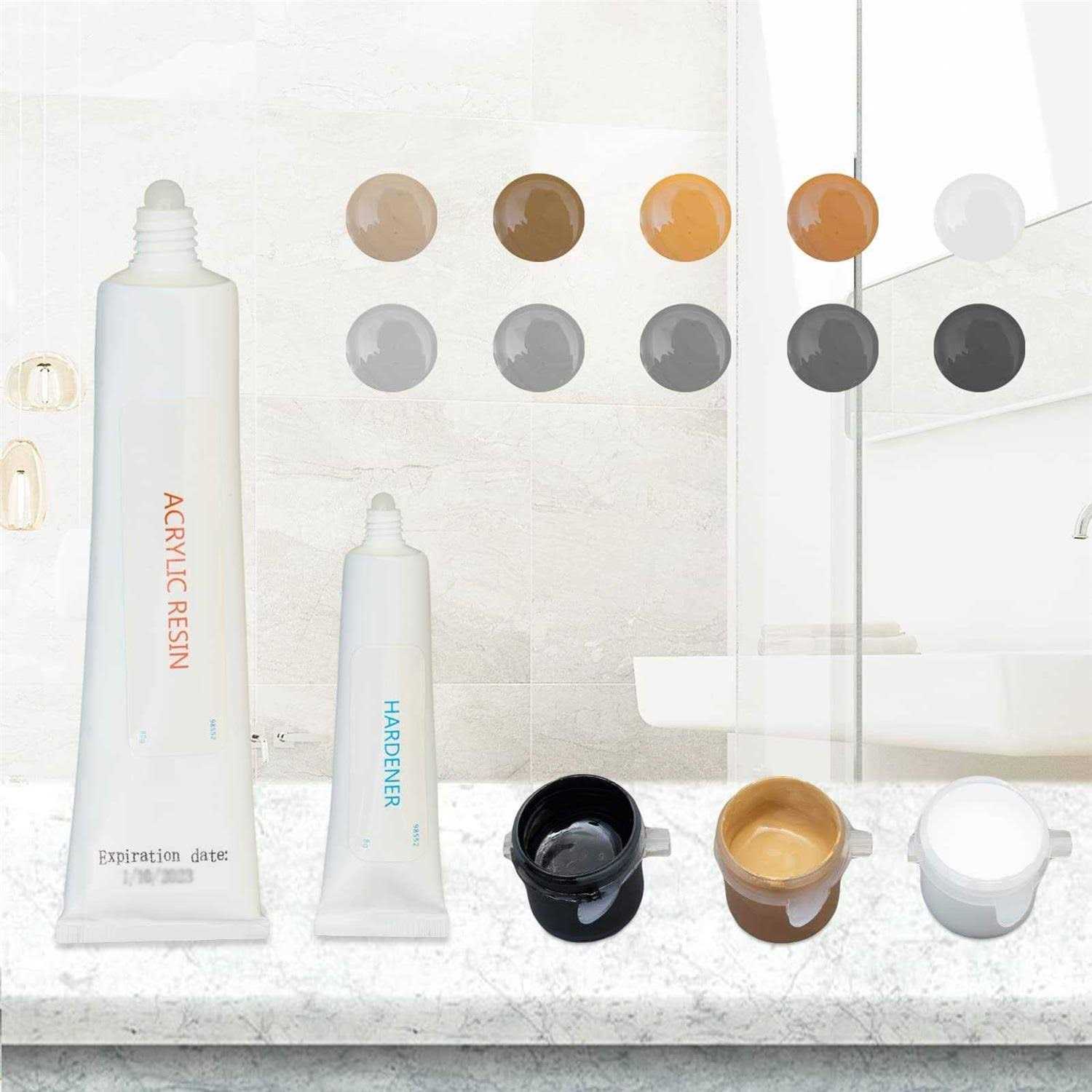 HomeTinker Granite Repair Kit & Marble Repair Kit Quartz Countertop Repair Kit - Cheap Fitting