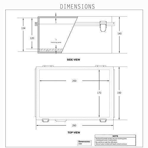 Gratury Junction Box Ip67 Waterproof Plastic Enclosure for Electrical Project Hinged - Cheap Fitting