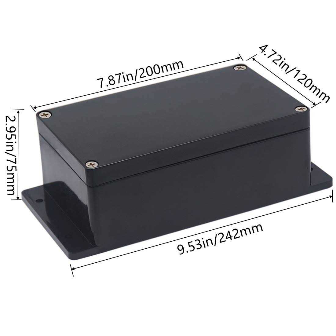 Raculety Project Box Ip65 Waterproof Junction Box Abs Plastic Electrical Boxes Diy Electronic Project Case Power Enclosure with Fixed Ear 7.87 X - Cheap Fitting