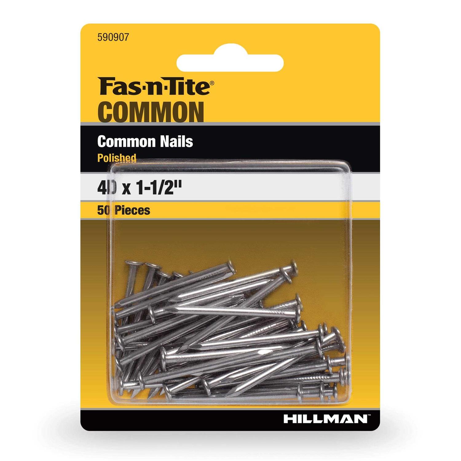 Hillman Fas-n-Tite Fas-n-tite Box Nails 4D x1.5 inch Polished Finish - Cheap Fitting