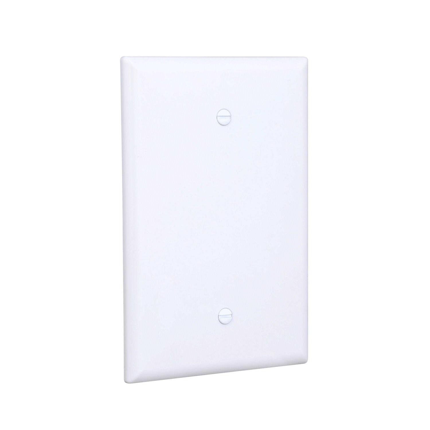 Eaton 1-Gang White Thermoplastic Indoor Blank Wall Plate 2729W-F-LW - Cheap Fitting
