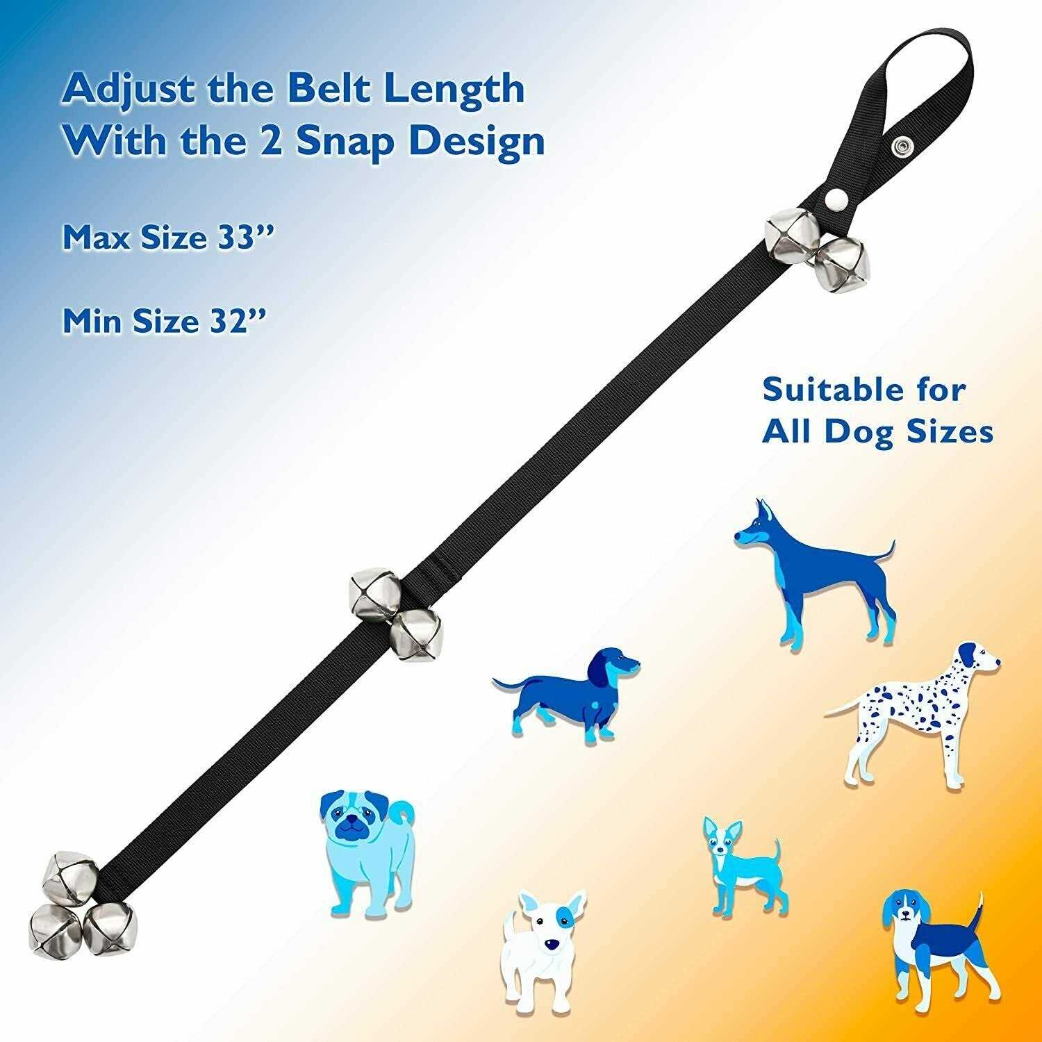 PAWBEE Dog Bell for Door Potty Training Set of 2 Adjustable Dog Doorbell Puppy Training - Cheap Fitting