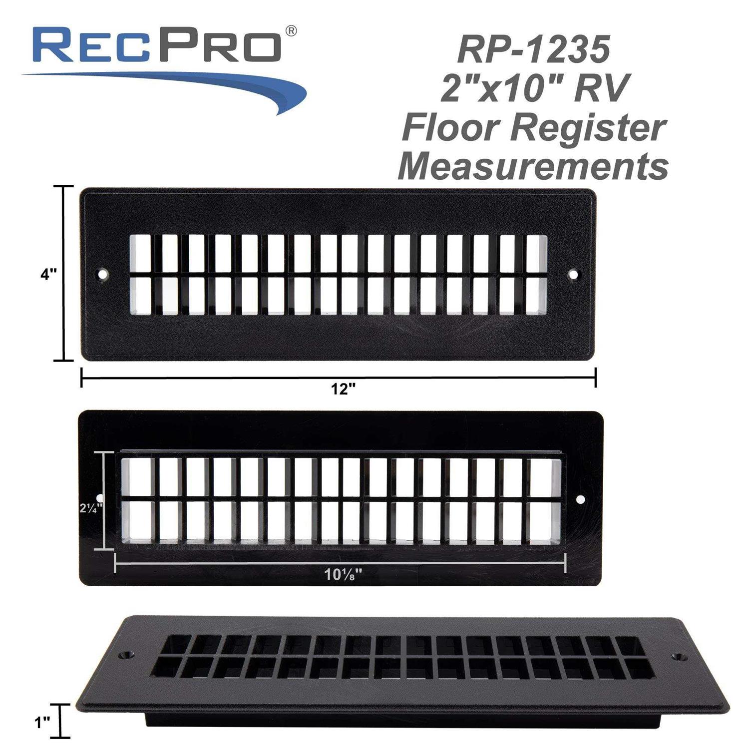 Recpro Rv Floor Register Rv Stationary Vent Cover - Cheap Fitting