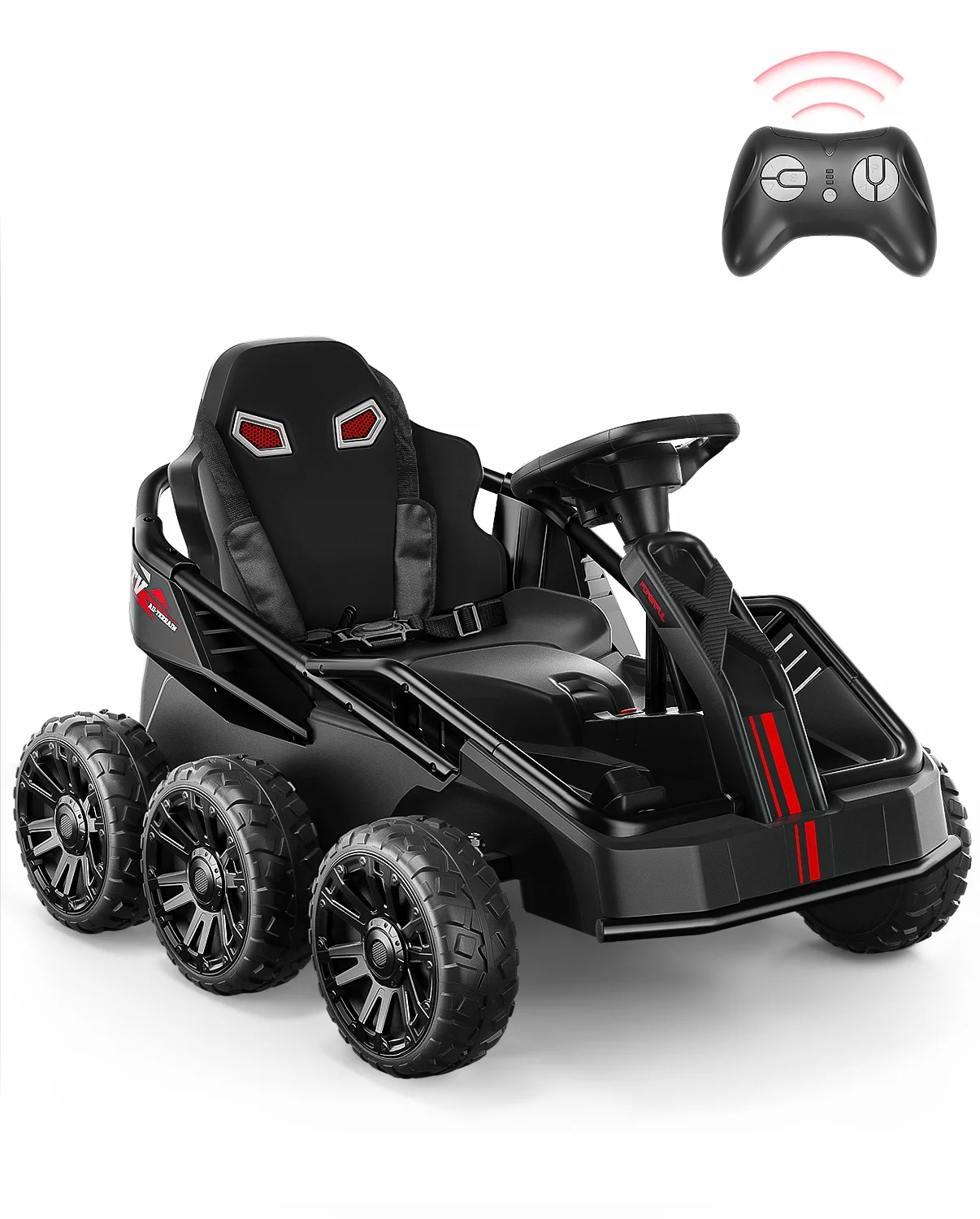 Teoayeah 24V Ride on Toys for Kids Ages 3-10, 2WD/4WD Switch, 4x75W Powerful Electric Car, 4 Shock Absorbers, Parent Remote, Music Player - Green - Cheap Fitting