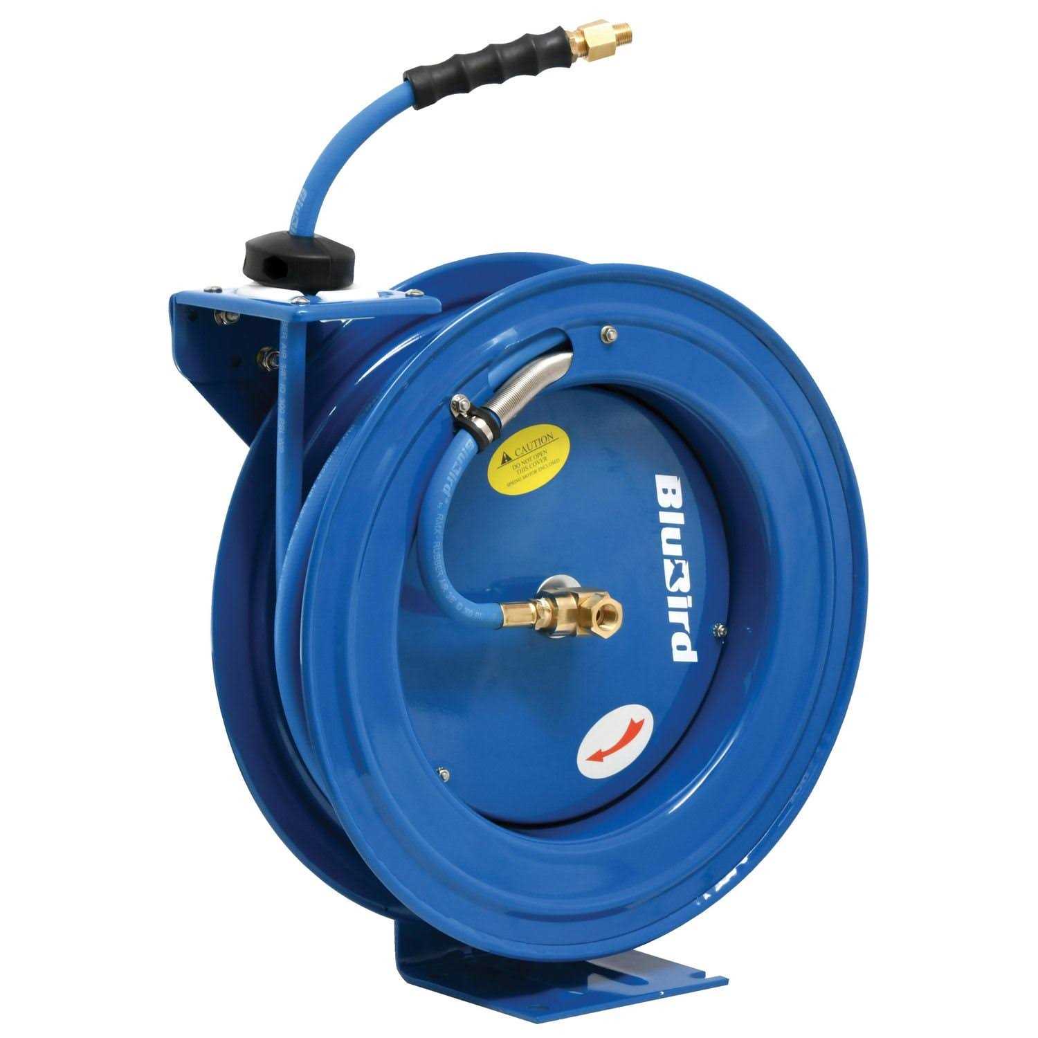 BluBird Bb Air Hose on 18 Gauge Heavy Duty Reel 3/8 x 50 - Cheap Fitting