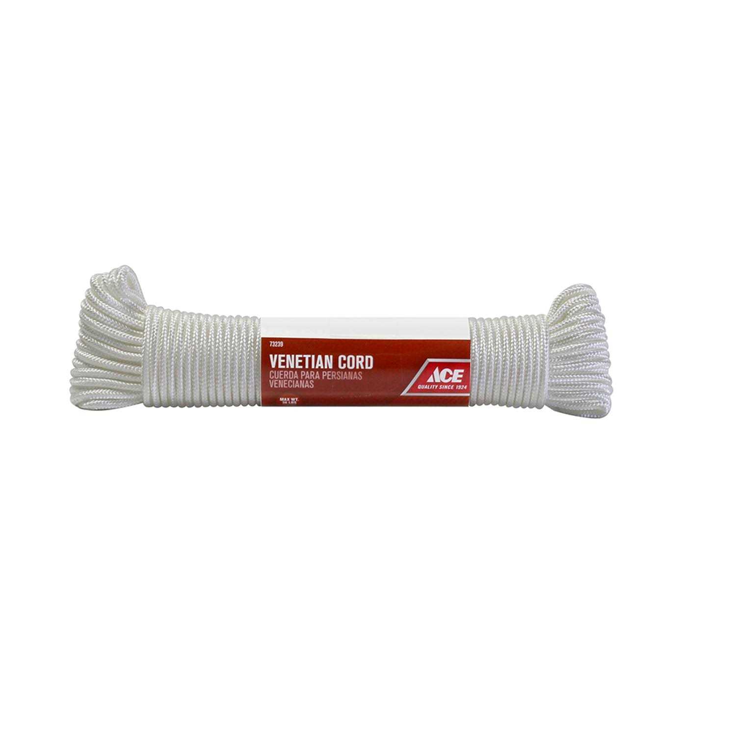 Ace White Solid Braided Nylon Rope - Cheap Fitting