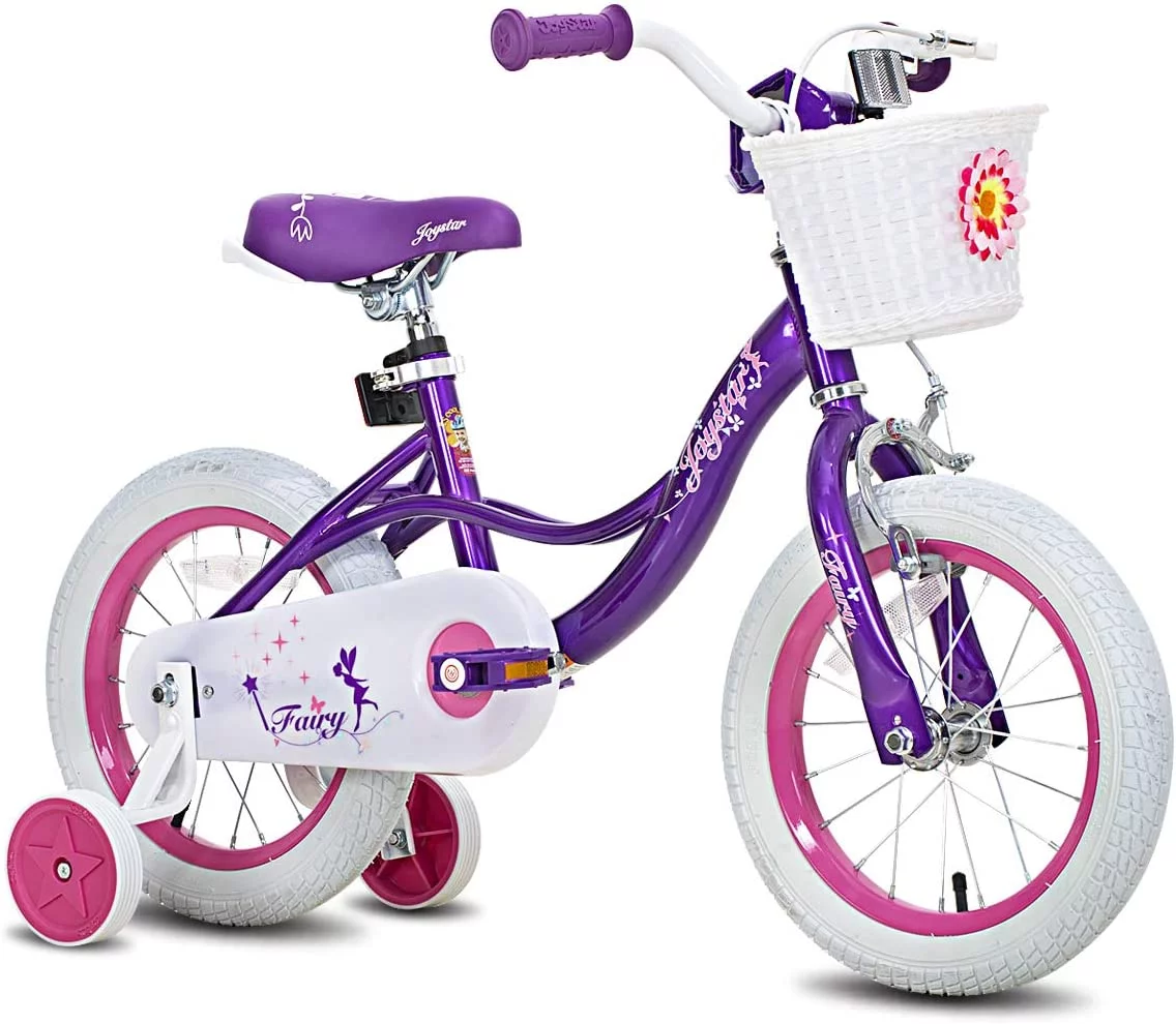 JOYSTAR Fairy Girls Bike for Toddlers and Kids Ages 5-9 Years Old Kids, 18 inch Wheels .Training Wheels Included,Pink - Cheap Fitting