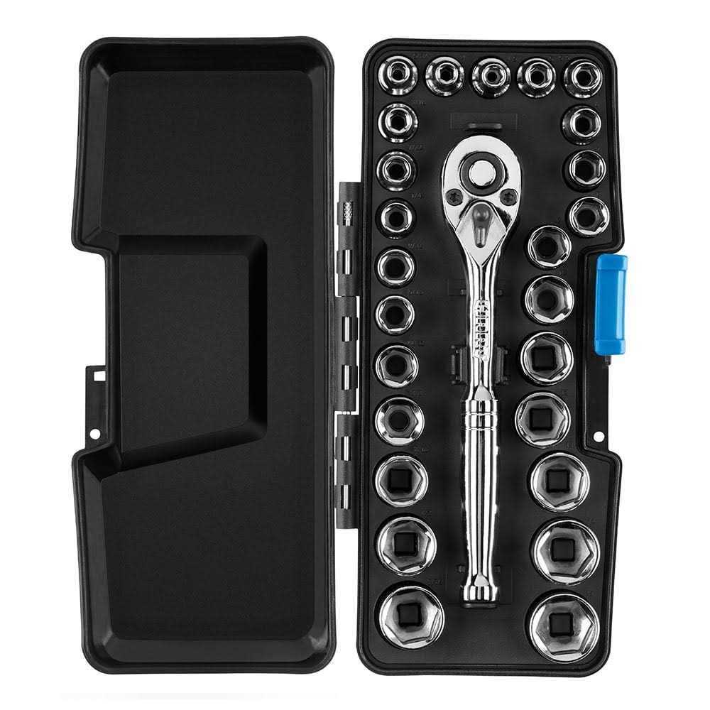 Hart 26 Pcs 1/4 Chrome Finish Drive Mechanics Tool Set - Cheap Fitting