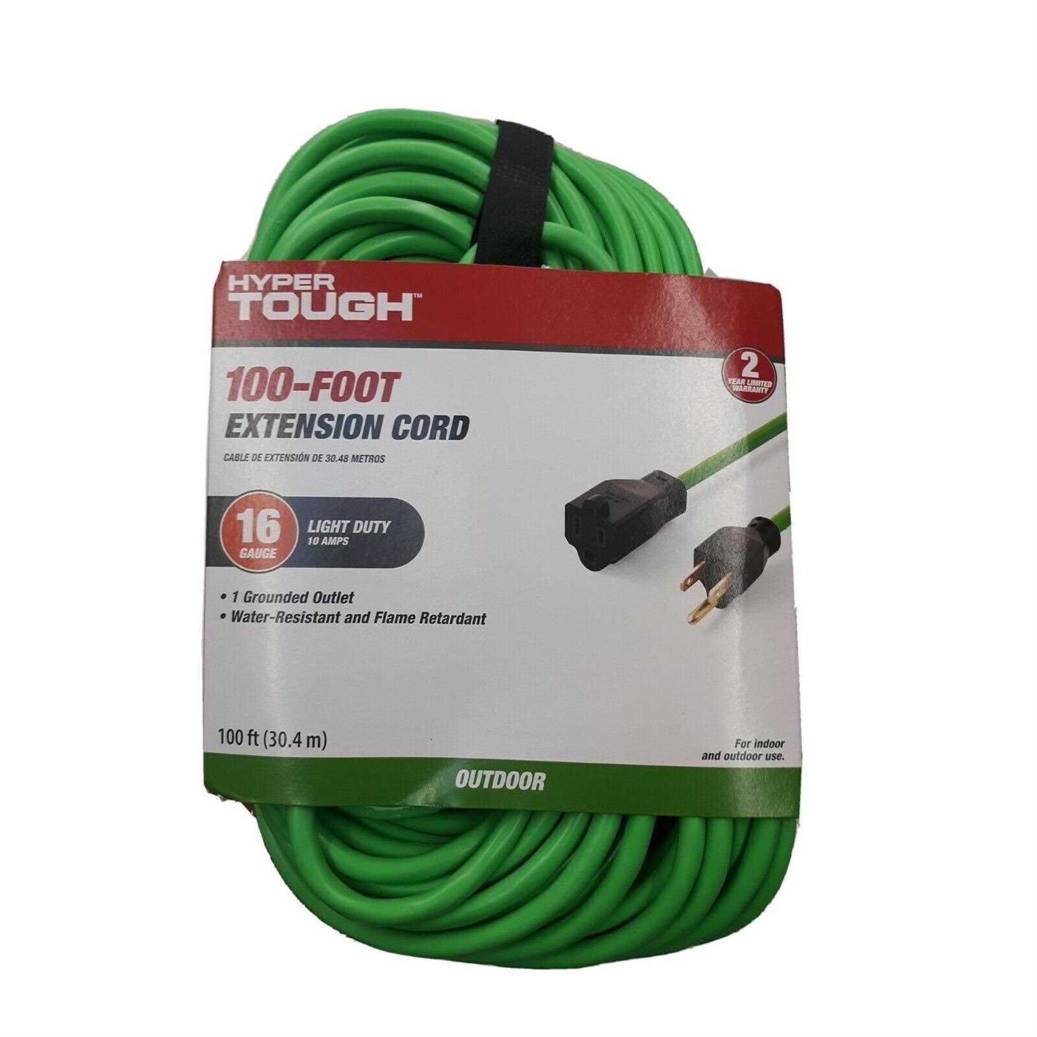 Hyper Tough 16/3 Outdoor Extension Cord - Cheap Fitting