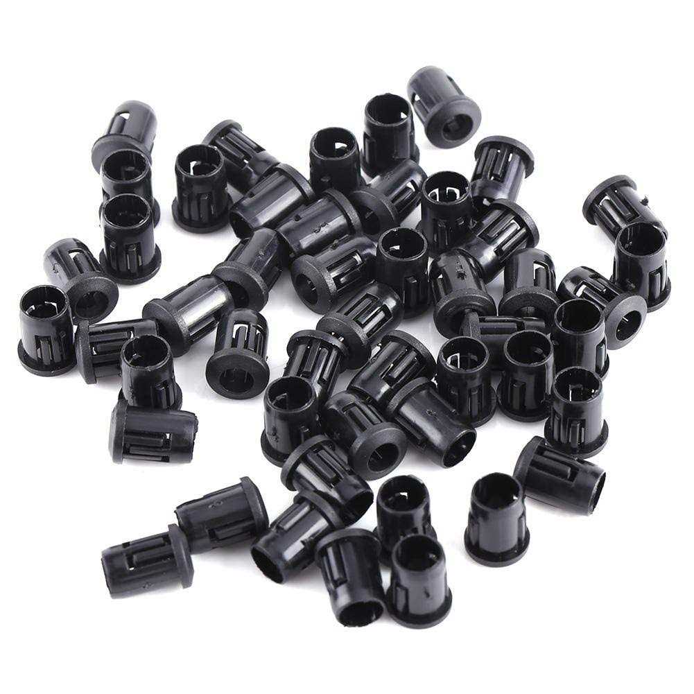 50Pcs LED Holder Light Bulb Socket LED Lamp Light-Emitting Diode Holder Plastic Bezel Mount LED Clip Black - Cheap Fitting