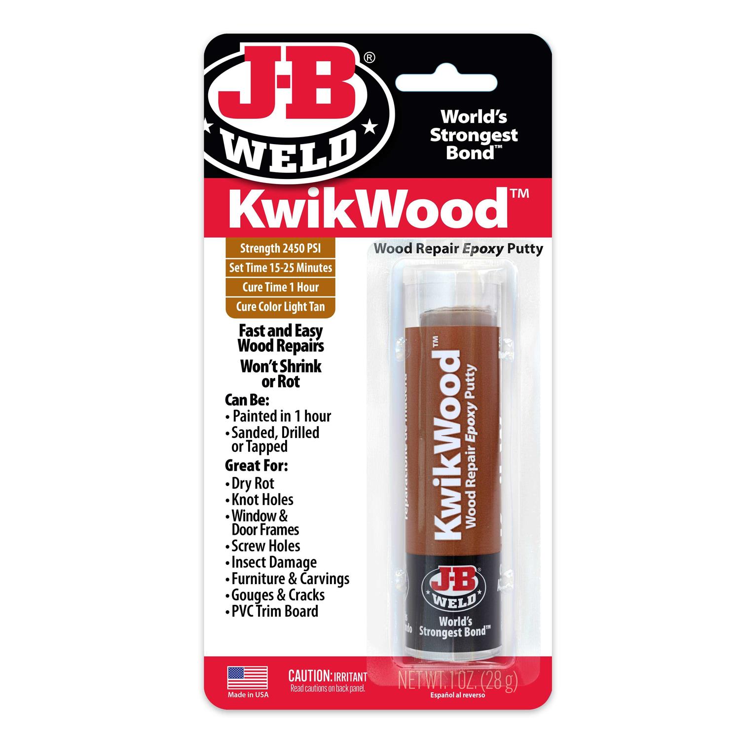 J-B Weld KwikWood Epoxy Putty - Cheap Fitting