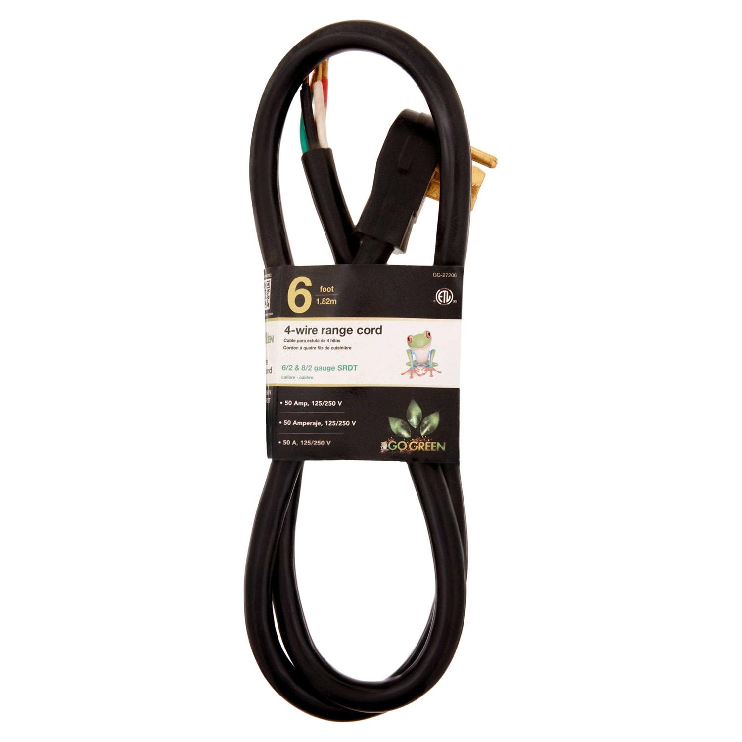 Gogreen Power 6′ 4-Wire Range Cord - Cheap Fitting