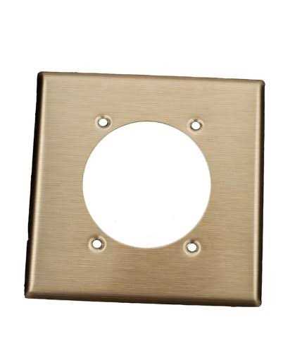 Leviton S701-40 2-Gang Power Receptacle Wallplate - Cheap Fitting
