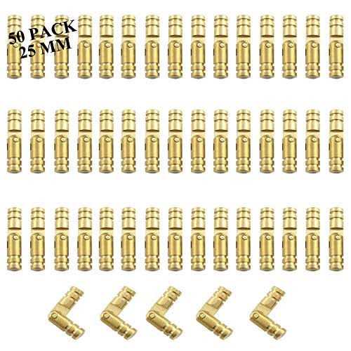 50Pcs Invisible Brass Barrel Hinges Brass Concealed Hinge Small Barrel Hinge for Jewelry Boxes - Cheap Fitting