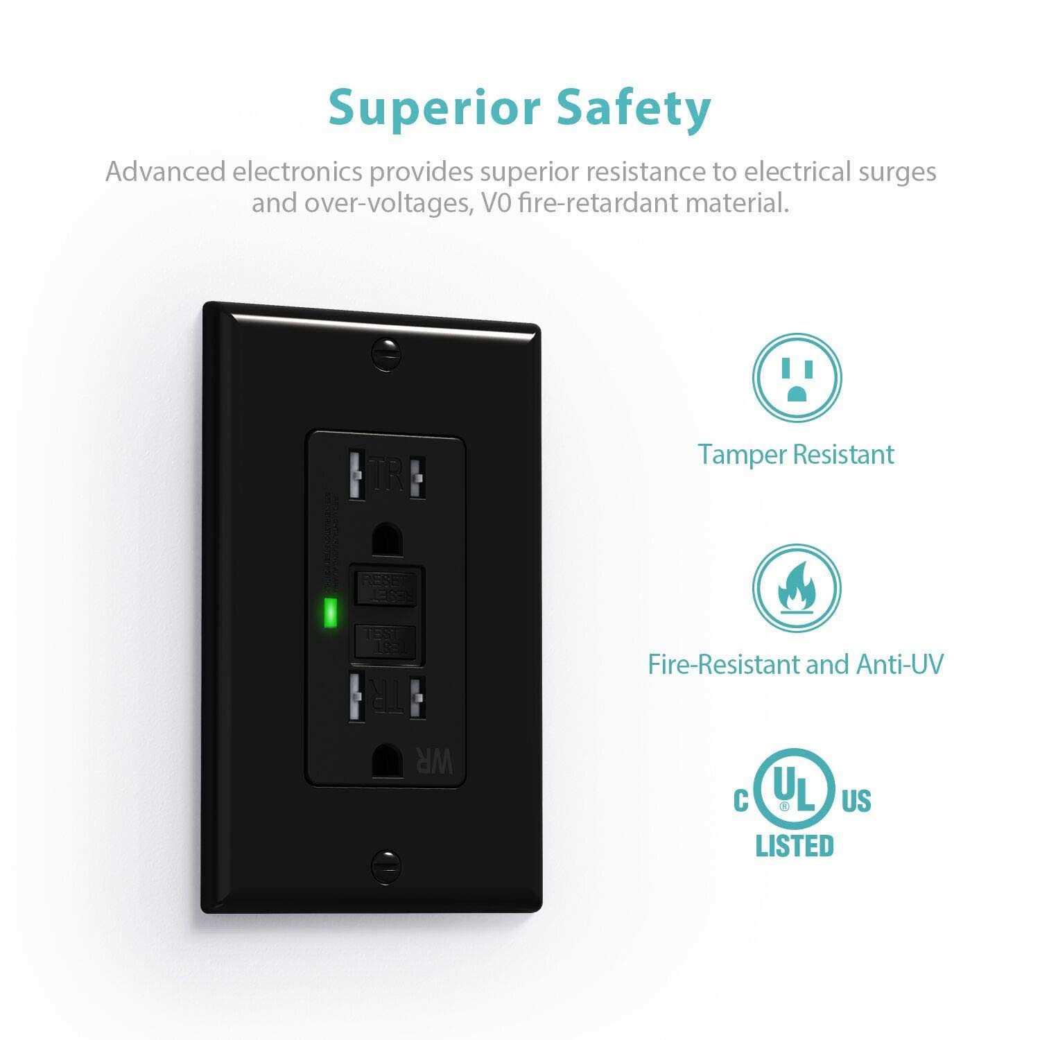 WEBANG Self-Test GFCI Outlets, Tamper-Resistant and Weather-Resistant - Cheap Fitting
