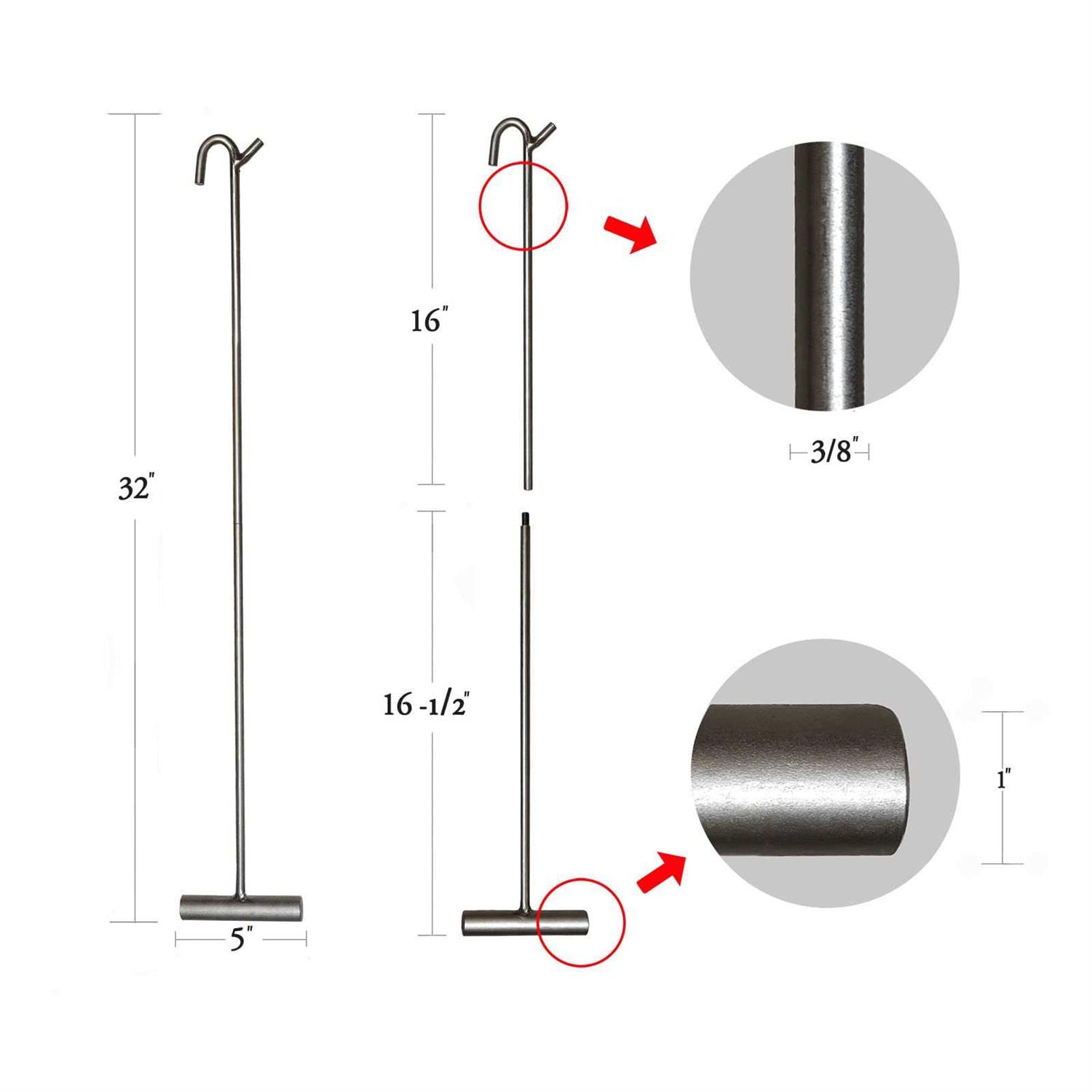 WOWLIKE Heavy Duty 5th Wheel Pin Puller,Portable Type S-Hook 32 inch - Cheap Fitting