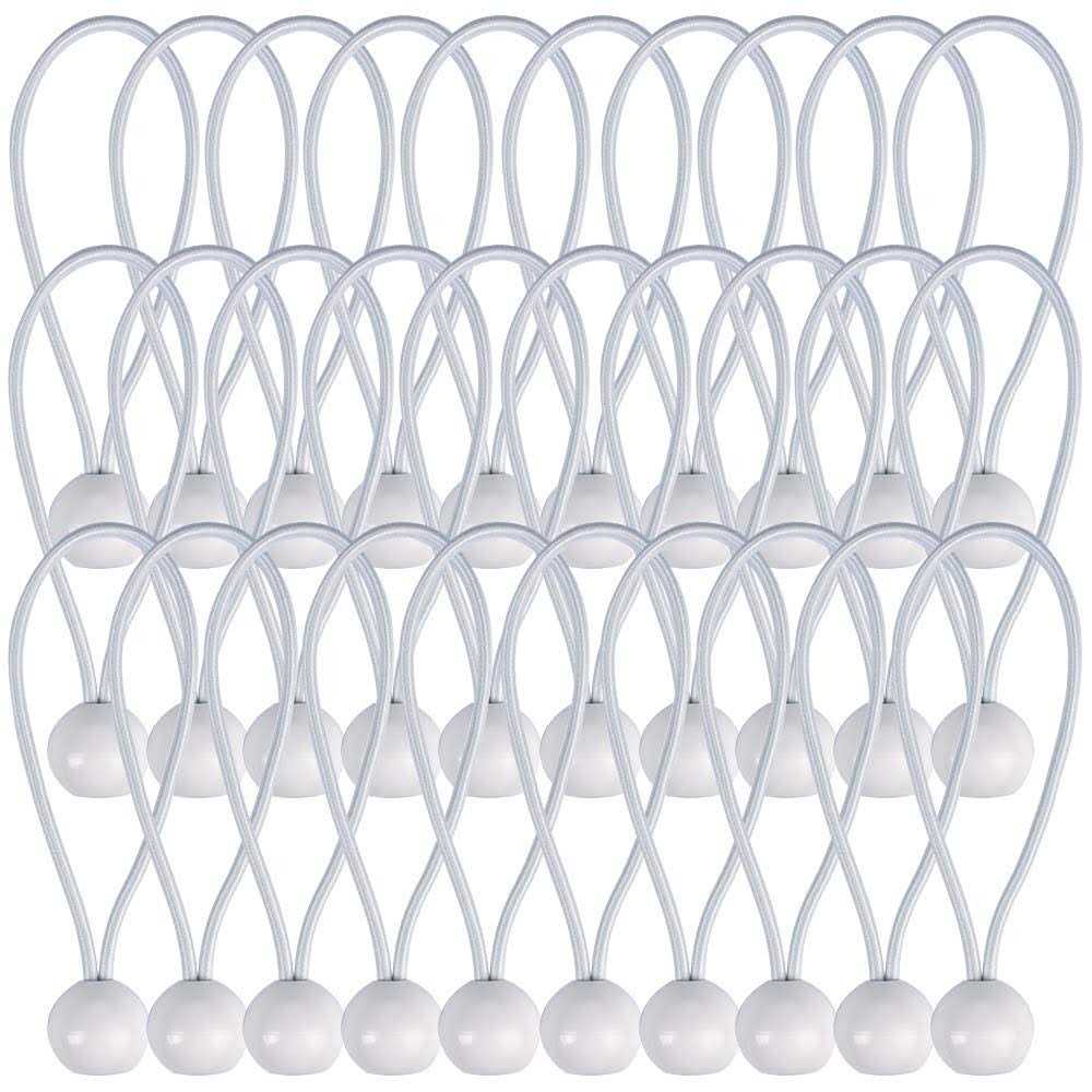 AOPRIE 30 Pack Bungee Balls Ball Bungee Heavy Duty Heavyweight 4 Tarp Bungee Cords - Cheap Fitting