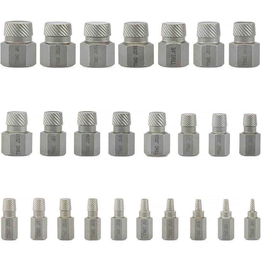 STARK USA Multi-Spline Screw Extractor Set Hex Head Bit Socket Wrench Bolt Remover - Cheap Fitting