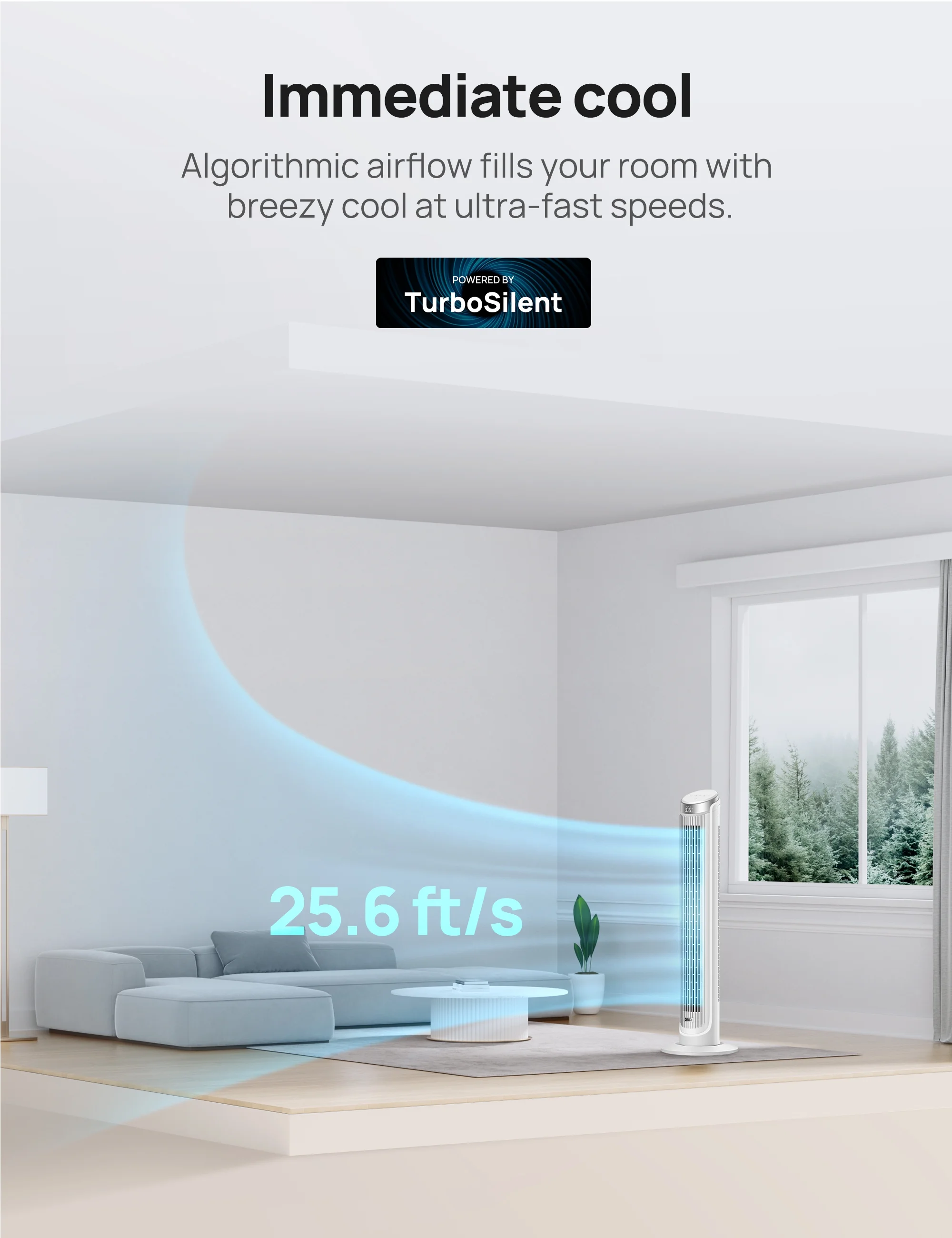 Dreo Tower Fan for Home 40 Inch, 90° Oscillating Bladeless Fan with Remote, 5 Speeds, 4 Modes, 12H Timer, LED Display with Touch Control, Quiet Floor Fan for Bedroom, White - Cheap Fitting