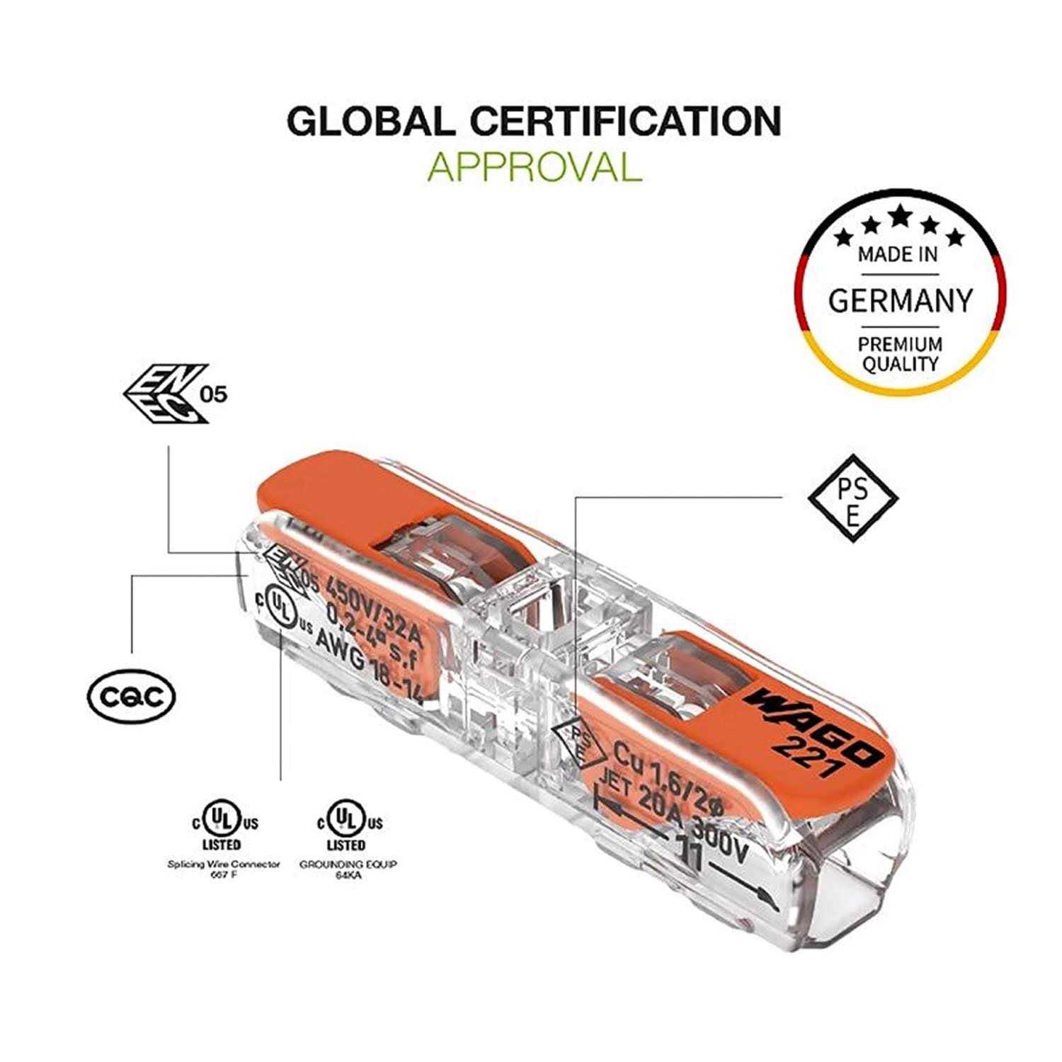 WAGO 221 Series Locking Cable Splicer/Reducer 10 pk - Cheap Fitting