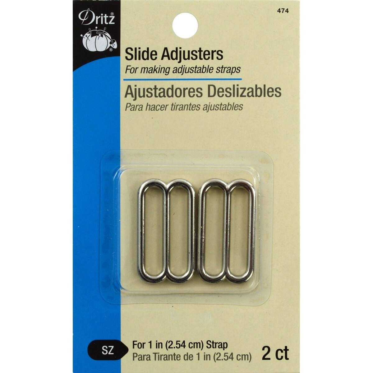 Dritz 1 inch Slide Adjusters-Silver - Cheap Fitting