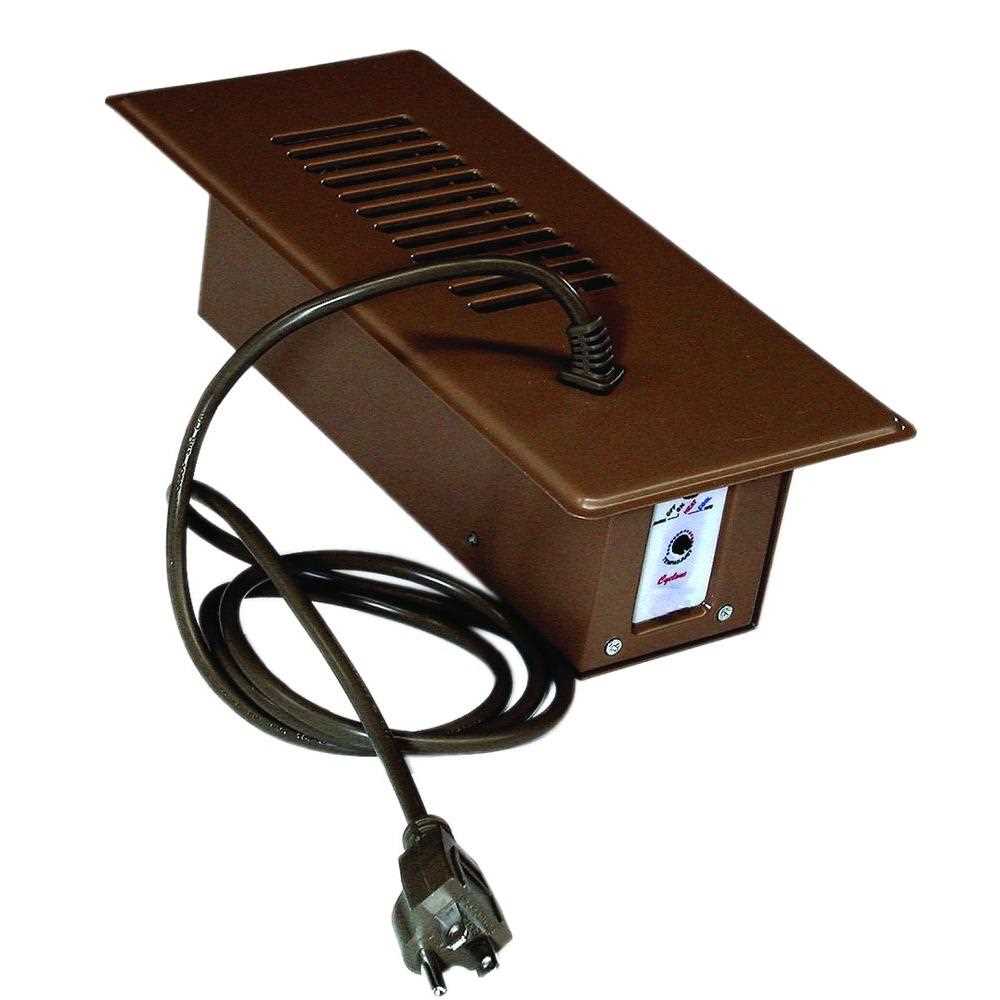 Cyclone Booster Fan Plus with Built-In Thermostat in Brown - Cheap Fitting