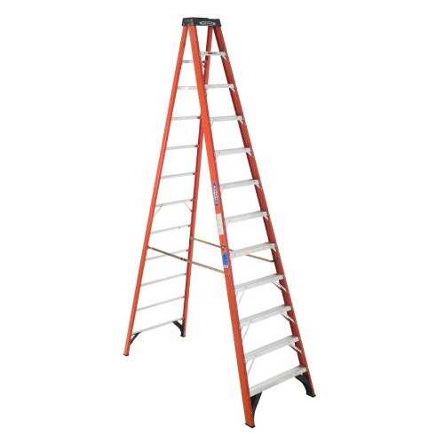 Werner NXT1A 12-ft Fiberglass Type 1A-300-lb Load Capacity Step Ladder in Orange | NXT1A12 - Cheap Fitting