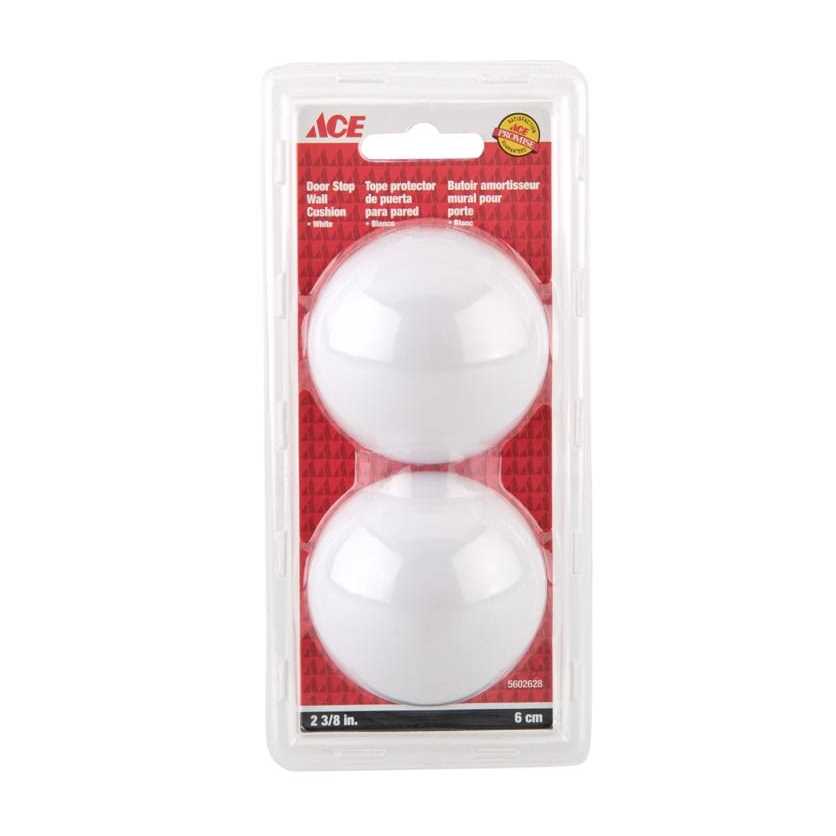 Ace Rubber Wall Door Stop 2-3/8 in. L White - Cheap Fitting