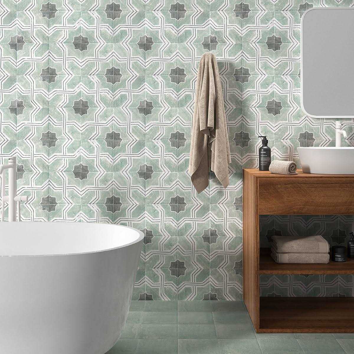 Ivy Hill Tile Patras Deco Iberia 7.87 in. x 7.87 in. Matte Porcelain Floor and Wall Tile - Cheap Fitting