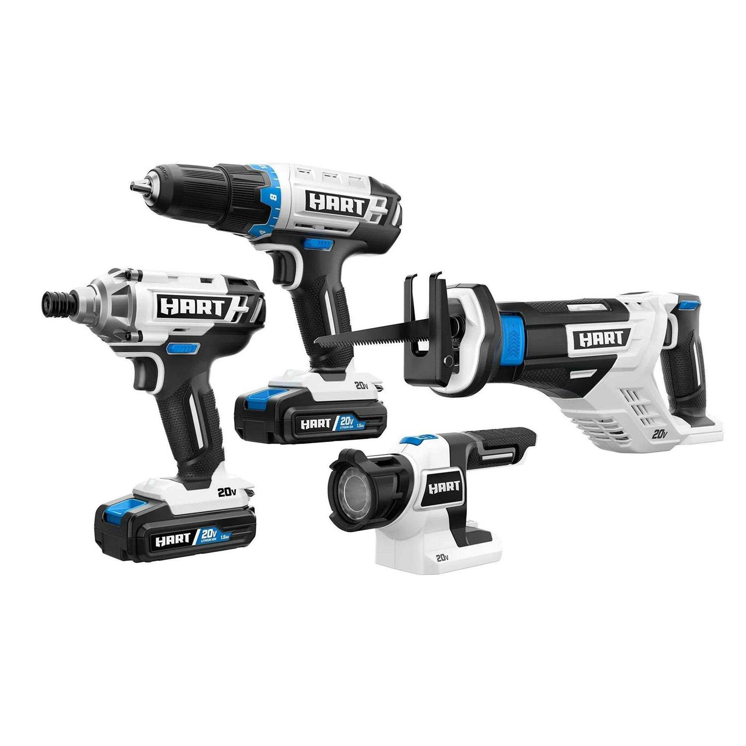 Hart 20-Volt 4-Tool Battery-Powered Combo Kit - Cheap Fitting