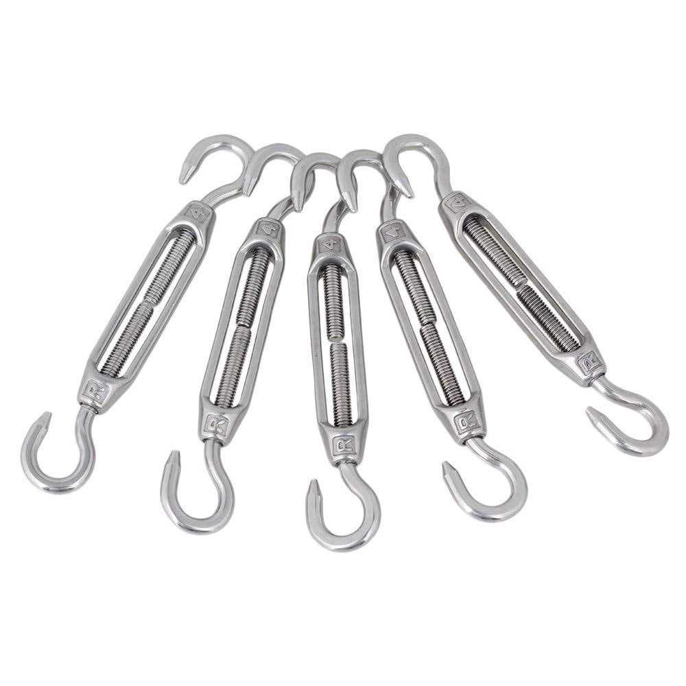 eoocvt 5pcs M4 Stainless Steel 304 Turnbuckle Wire Rope Tension Agile-shop - Cheap Fitting