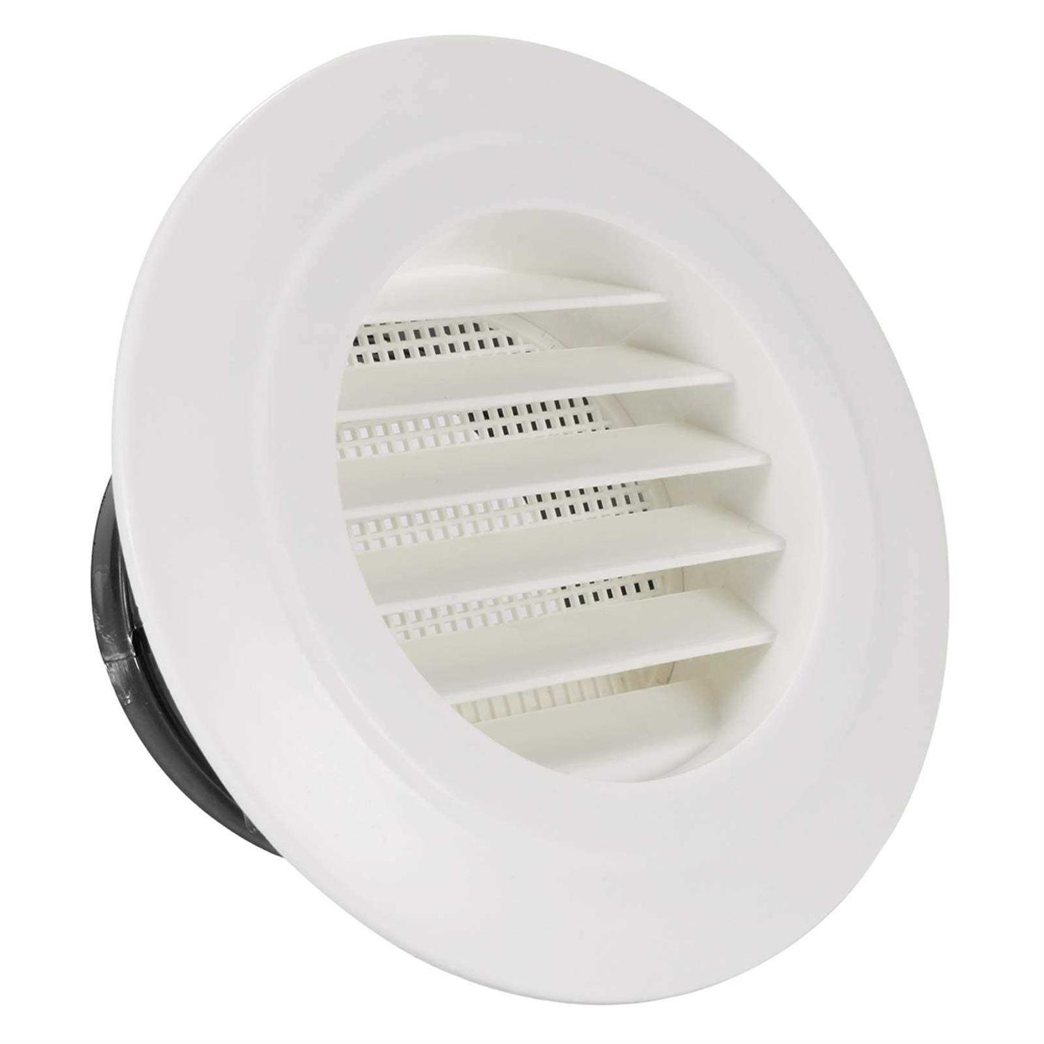 HG Power 3 Inch Round Air Vent ABS Louver Grille Cover with Built-in Screen Mesh - Cheap Fitting