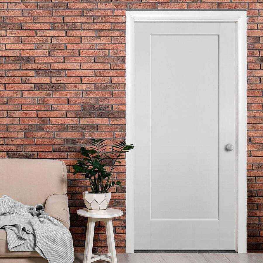 Masonite 80 in. 1 Panel Lincoln Park Primed Composite Single Prehung Interior Door - Cheap Fitting